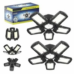 Brand new ๐ 2 Pack LED Garage Lights, 150W 15000LM 6500k Deformable LED Screw In Garage Ceiling Light With 5+1 Adjustable Panels For Garage, Workshop, Basement, Shop, Warehouse, E26/27 ๐