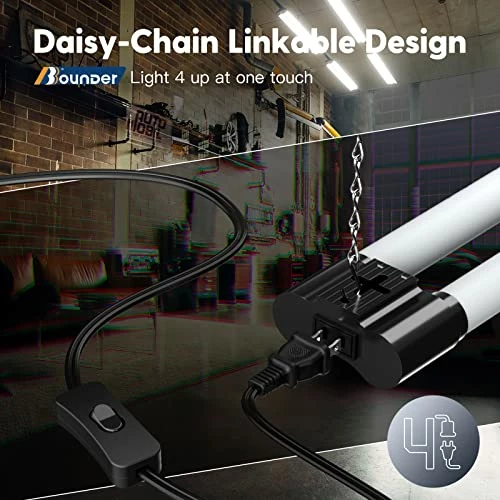 Coupon ๐ 4 Pack Linkable LED Utility Shop Light, 4 FT, 4000 LM, 48 Inch Integrated Fixture For Garage, 40W Equivalent 250W, 5000K Daylight, Surface + Suspension Mount, Black New 6500k Black ๐คฉ 4 Coupon ๐ 4 Pack Linkable LED Utility Shop Light, 4 FT, 4000 LM, 48 Inch Integrated Fixture For Garage, 40W Equivalent 250W, 5000K Daylight, Surface + Suspension Mount, Black New 6500k Black ๐คฉ - Image 2