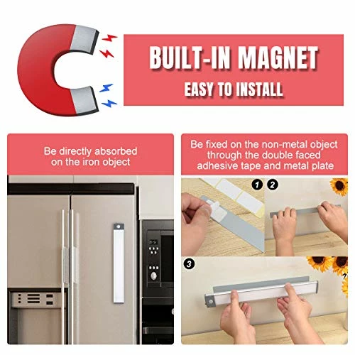 Best deal π LED Motion Sensor Cabinet Light,Under Counter Closet Lighting, Wireless USB Rechargeable Kitchen Night Lights,Battery Powered Operated Light,54-LED Light For Wardrobe,Closets,Cabinet,Cupboard(2 Pack) Silver-warm White Light π₯° 5 Best deal π LED Motion Sensor Cabinet Light,Under Counter Closet Lighting, Wireless USB Rechargeable Kitchen Night Lights,Battery Powered Operated Light,54-LED Light For Wardrobe,Closets,Cabinet,Cupboard(2 Pack) Silver-warm White Light π₯° - Image 3