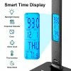 Best Sale 🔥 Desk Lamp, LED Desk Lamp With Wireless Charger, USB Charging Port, Adjustable Foldable ​Table Lamp With Clock, Alarm, Date, Temperature, 5-Level Dimmable ​Lighting​, Office Lamp With Adapter Black 🧨 -Lighting & Ceiling Fans Shop 51OJUq48gZL