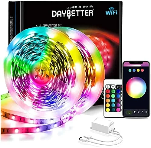 Best Sale 🌟 Smart WiFi Led Lights 100ft, Tuya App Controlled Led Strip Lights, Work With Alexa And Google Assistant, Timer Schedule Led Lights Strip, Color Changing Led Lights For Bedroom Party Kitchen Multicolor ⌛ 10 Best Sale 🌟 Smart WiFi Led Lights 100ft, Tuya App Controlled Led Strip Lights, Work With Alexa And Google Assistant, Timer Schedule Led Lights Strip, Color Changing Led Lights For Bedroom Party Kitchen Multicolor ⌛ - Image 8