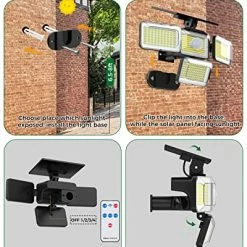 Brand new 🤩 Solar Outdoor Lights, 288LED IP65 Waterproof Motion Sensor Outdoor Lights With Remote Control, 4 Heads Solar Flood Lights For Garden Patio Yard - 2Pac 🔔 -Lighting & Ceiling Fans Shop 51OuK8gzW6L