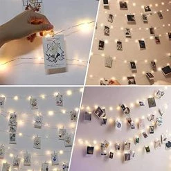 Hot Sale π Photo Clip String Light - 33Ft 100LED Fairy Lights With Clips For Pictures, Photo Lights With 50 Clear Clips For Dorm Bedroom Wall/Wedding DΓ©cor π