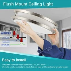 Flash Sale 👏 36W LED Ceiling Light Fixture, 13in Flush Mount Light Fixture, Ceiling Lamp For Bedroom, Kitchen, Bathroom, Hallway, Stairwell, Super Bright 3200 Lumens, 5000K Daylight White 3000k/4000k/5000k 3cct - Oil-rubbed Bronz 🛒 -Lighting & Ceiling Fans Shop 51POTOIvXkL