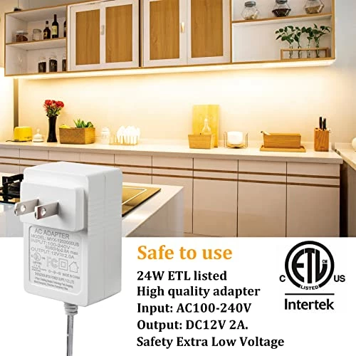 Discount π Under Cabinet LED Lighting Kit, 6 PCS LED Strip Lights With Remote Control Dimmer And Adapter, Dimmable For Kitchen Cabinet,Counter,Shelf,TV Back,Showcase 2700K Warm White,Bright 1500lm,Timing β¨ 6 Discount π Under Cabinet LED Lighting Kit, 6 PCS LED Strip Lights With Remote Control Dimmer And Adapter, Dimmable For Kitchen Cabinet,Counter,Shelf,TV Back,Showcase 2700K Warm White,Bright 1500lm,Timing β¨ - Image 4