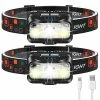 Buy ⭐ LHKNL Headlamp Rechargeable, 1100 Lumen Super Bright Motion Sensor Head Lamp Flashlight, 2-Pack Waterproof LED Headlight With White Red Light, 8 Modes Head Lights For Camping Cycling Running Fishing 🔥 -Lighting & Ceiling Fans Shop 51PzQj6yYmL