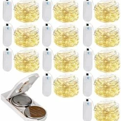 Wholesale ⌛ 12 Pack Fairy Lights Battery Operated, 6.6ft 20 LED Mini Waterproof Copper String Lights, Flexible Firefly Starry Moon Lights For Chrismas, Wedding Marson Jar, Warm White,Battery Included 😍 -Lighting & Ceiling Fans Shop 51QXr8WPnL. AC