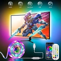 Top 10 🎁 LED Lights For TV, 9.8FT Led Backlight TV Lights ICRGB Led TV Lights For 32-60inch TV, USB Led Strip Lights For TV Led Lights Sync With Music Bluetooth APP Control Led Strip Lights For Bedroom Solid Colours 💯 -Lighting & Ceiling Fans Shop 51QcQlmBbeL. AC