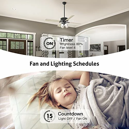 Wholesale β¨ Smart Ceiling Fan Control And Dimmer Light Switch, Neutral Wire Needed, 2.4Ghz Single Pole Wi-Fi Fan And Light Switch Combo, Works With Alexa, Google Home And SmartThings, Remote Control π₯° 4 Wholesale β¨ Smart Ceiling Fan Control And Dimmer Light Switch, Neutral Wire Needed, 2.4Ghz Single Pole Wi-Fi Fan And Light Switch Combo, Works With Alexa, Google Home And SmartThings, Remote Control π₯° - Image 2