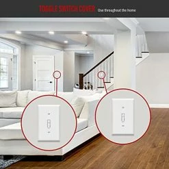 Flash Sale 😍 Toggle Light Switch Wall Plate Cover, Size 1-Gang 4.50" X 2.76", Unbreakable Polycarbonate Thermoplastic, 8811-W-10PCS, White (10 Pack) 👍 -Lighting & Ceiling Fans Shop 51SCmG9HmjL