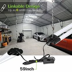 Best Pirce ✨ Linkable LED Shop Light For Garage, 4400lm, 4FT 42W Utility Light Fixture, 5000K Daylight LED Workbench Light W/Plug [250W Equivalent]Hanging Or Surface Mount, Black - 4 Pack ETL ❤️ -Lighting & Ceiling Fans Shop 51TDAgl7pUL