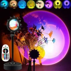 Buy 🥰 Sunset Lamp, Projector Sunset Light 10W LED Projection Night Light 180 Degree Rotation Romantic Rainbow Light USB Charging For Photography Party Home Living Room Bedroom Decor, Sunset Red… 🥰 -Lighting & Ceiling Fans Shop 51TWHKdWT3L. AC