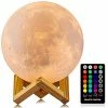 Brand new 🎉 Moon Lamp, LOGROTATE 16 Colors LED Night Light 3D Printing Moon Light With Stand & Remote/Touch Control And USB Rechargeable, Moon Light Lamps For Kids Friends Lover 🥳 Birthday Gifts (Diameter 4.8 INCH) 🔔