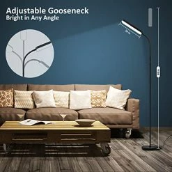 Coupon ✔️ Led Floor Lamp With 4 Color Temperature And Stepless Dimmer, Remote And Touch Control Floor Lamp, Adjustable Gooseneck Standing Lamp For Living Room 1. Matte Black ⌛ -Lighting & Ceiling Fans Shop 51U8KzFdxiL
