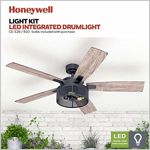 Discount ⭐ Rnegie - 52-in Dual Mount Indoor Fan With Remote Control - LED Ceiling Fan With Light - Industrial Room Fan With Dual Finish Blades - Model 50614-01 (Matte Black) ✔️ 7 Discount ⭐ Rnegie - 52-in Dual Mount Indoor Fan With Remote Control - LED Ceiling Fan With Light - Industrial Room Fan With Dual Finish Blades - Model 50614-01 (Matte Black) ✔️ - Image 5