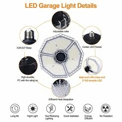 Best Sale ๐ LED Garage Lights, 140W 18500 Lumens Garage Lighting, 6000K Daylight With Deformable Three Panels Garage Ceiling Light Fixture E26/E27 Triple Glow LED Shop Light For Garage Basement Workshop Warehouse Black ๐ 10 Best Sale ๐ LED Garage Lights, 140W 18500 Lumens Garage Lighting, 6000K Daylight With Deformable Three Panels Garage Ceiling Light Fixture E26/E27 Triple Glow LED Shop Light For Garage Basement Workshop Warehouse Black ๐ -Lighting & Ceiling Fans Shop 51UfdalkxHL