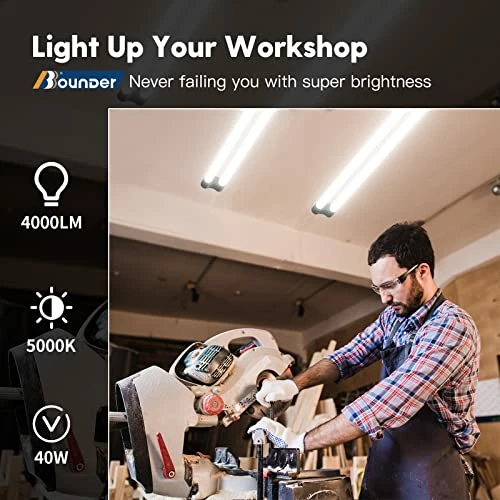 Coupon ๐ 4 Pack Linkable LED Utility Shop Light, 4 FT, 4000 LM, 48 Inch Integrated Fixture For Garage, 40W Equivalent 250W, 5000K Daylight, Surface + Suspension Mount, Black New 6500k Black ๐คฉ 3 Coupon ๐ 4 Pack Linkable LED Utility Shop Light, 4 FT, 4000 LM, 48 Inch Integrated Fixture For Garage, 40W Equivalent 250W, 5000K Daylight, Surface + Suspension Mount, Black New 6500k Black ๐คฉ