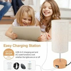 Cheapest 🔔 【Upgraded】 Bedside Lamp With USB A+C Charging Ports & AC Outlet - Yarra Decor Touch Control Table Lamp For Bedroom 3 Way Dimmable Nightstand Lamp With White Shade For Home Office, Dorm(Bulb Included) 🛒 14 Cheapest 🔔 【Upgraded】 Bedside Lamp With USB A+C Charging Ports & AC Outlet - Yarra Decor Touch Control Table Lamp For Bedroom 3 Way Dimmable Nightstand Lamp With White Shade For Home Office, Dorm(Bulb Included) 🛒 -Lighting & Ceiling Fans Shop 51UtdtVkVHL