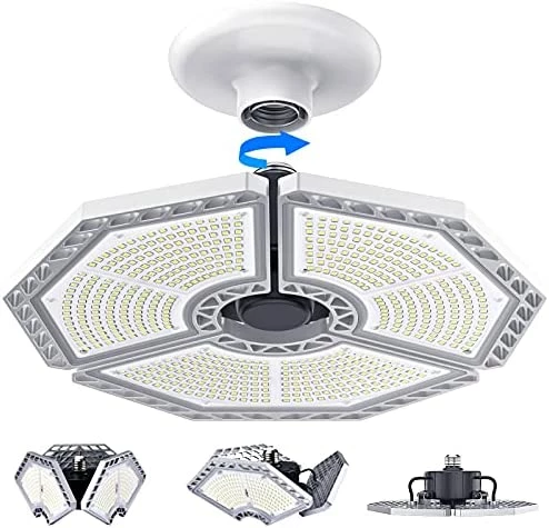 Best Sale ๐ LED Garage Lights, 140W 18500 Lumens Garage Lighting, 6000K Daylight With Deformable Three Panels Garage Ceiling Light Fixture E26/E27 Triple Glow LED Shop Light For Garage Basement Workshop Warehouse Black ๐ 8 Best Sale ๐ LED Garage Lights, 140W 18500 Lumens Garage Lighting, 6000K Daylight With Deformable Three Panels Garage Ceiling Light Fixture E26/E27 Triple Glow LED Shop Light For Garage Basement Workshop Warehouse Black ๐ - Image 6