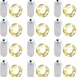 Wholesale ⌛ 12 Pack Fairy Lights Battery Operated, 6.6ft 20 LED Mini Waterproof Copper String Lights, Flexible Firefly Starry Moon Lights For Chrismas, Wedding Marson Jar, Warm White,Battery Included 😍 -Lighting & Ceiling Fans Shop 51VRsVujzxS. AC