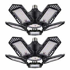 Hot Sale 😀 Metal LED Garage Lights 2 Pack 150W Garage Light 15000LM LED Garage Lights With 5+1 Multi-Position Panels Deformable E26/E27 Garage Lighting LED Shop Light 6500K Daylight For Garage Basement ✨