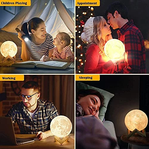 Coupon π Moon Lamp 2023 Upgrade, NSL Lighting 3D Moon Light 16 LED Colors With Wooden Stand & Remote/Touch Control And USB Rechargeable, π Birthday Gifts For π© Women π§ Girls Boys Girlfriend 4.8 Inch (Small) π 5 Coupon π Moon Lamp 2023 Upgrade, NSL Lighting 3D Moon Light 16 LED Colors With Wooden Stand & Remote/Touch Control And USB Rechargeable, π Birthday Gifts For π© Women π§ Girls Boys Girlfriend 4.8 Inch (Small) π - Image 4