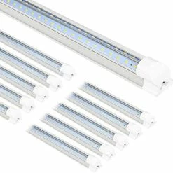 Wholesale π 4FT LED Shop Light, V Shape Integrated T8 LED Tube Light, 5200LM, 40W, 6500K Super Bright White,high Output Linkable Shop Lights W/ Built-in ON/Off Switch For Warehouse, ETL, 10 Pac π 23 Wholesale π 4FT LED Shop Light, V Shape Integrated T8 LED Tube Light, 5200LM, 40W, 6500K Super Bright White,high Output Linkable Shop Lights W/ Built-in ON/Off Switch For Warehouse, ETL, 10 Pac π -Lighting & Ceiling Fans Shop 51WYhhl FyL. AC