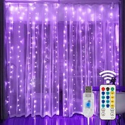 Flash Sale 👍 Window Curtain String Lights, 300 LED 8 Lighting Modes Fairy Copper Light With Remote, USB Powered Waterproof For ❄ Christmas Bedroom Party Wedding Home Garden Wall Decorations, Cool White ❤️ -Lighting & Ceiling Fans Shop 51Wf3lwGorL. AC