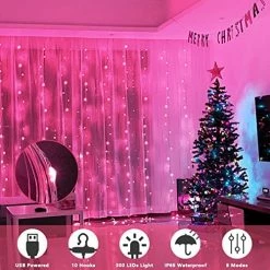 Top 10 💯 Fairy Curtain Lights For Bedroom 300 LED,SUWITU 🎄 Christmas String Lights USB Plug In 8 Modes Wall Hanging Twinkle Lights With Remote Control For In/Outdoor Wedding Party Backdrop Xmas Decor(9.8x9.8FT) Orange ✔️ -Lighting & Ceiling Fans Shop 51WfIkepxlL. AC