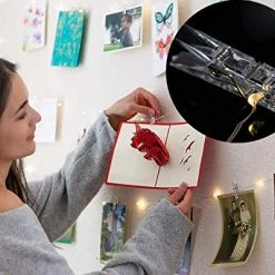 Buy 👍 Photo Clip String Lights 17Ft - 50 LED Fairy String Lights With 50 Clear Clips For Hanging Pictures, Photo String Lights With Clips - Perfect Dorm Bedroom Wall Decor Wedding Decorations Warm White ✨ -Lighting & Ceiling Fans Shop 51XR85LR7SL