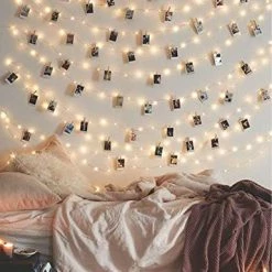 Buy 👍 Photo Clip String Lights 17Ft - 50 LED Fairy String Lights With 50 Clear Clips For Hanging Pictures, Photo String Lights With Clips - Perfect Dorm Bedroom Wall Decor Wedding Decorations Warm White ✨
