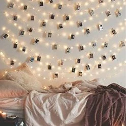 Buy 👍 Photo Clip String Lights 17Ft - 50 LED Fairy String Lights With 50 Clear Clips For Hanging Pictures, Photo String Lights With Clips - Perfect Dorm Bedroom Wall Decor Wedding Decorations Warm White ✨ -Lighting & Ceiling Fans Shop 51Y0V4LkBoL. AC