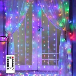 Coupon 😍 String Lights Curtain,USB Powered Fairy Lights For Bedroom Wall Party,8 Modes & IP64 Waterproof Ideal For Outdoor Wedding Decor (White,7.9Ft X 5.9Ft) 👍 -Lighting & Ceiling Fans Shop 51YU5C0Yk3L. AC