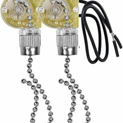 Brand new 👍 Ceiling Fan Light Switch Zing Ear ZE-109 Two-Wire Light Switch With Pull Cords For Ceiling Light Fans Lamps And Wall Lights Pull Chain Switch Control Replacement On-Off With Pull Chain,2 Pcs Bronze ❤️ -Lighting & Ceiling Fans Shop 51YW5xbV7oL. AC