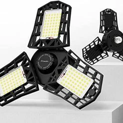 Best deal 🔥 2-Pack 3CCT LED Garage Light With 3 Deformable Panels, 60W 6000LM With E26/27 Medium Base, 3000K/4000K/6000K Selectable Triple LED Garage Lighting, Screw In LED Tri Light For Attic, Basement(Black) 🎉 -Lighting & Ceiling Fans Shop 51YZ9eu46WS. AC