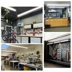 Discount 🛒 8FT LED Shop Light Fixture, 72W 9360LM 6000K Cool White,High Output Linkable Tube Light, Double Sided V Shape T8 8 Foot LED Shop Lights For Garage, Warehouse, 4 Pack 🧨 -Lighting & Ceiling Fans Shop 51ZF2G88NrL