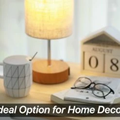 Best deal ⌛ 【Upgraded】 Bedside Lamp Touch Control Table Lamp With USB A+C Charging Ports & AC Outlet 3-Way Dimmable Nightstand Lamp With Linen Fabric Shade For Bedroom Living Room(E26 Light Bulb Included) Caramel Wood ❤️ -Lighting & Ceiling Fans Shop 51ZaUmR6iHL