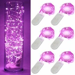 Coupon 🔥 6 Pack 7Feet Starry String Lights Waterproof Fairy String Lights 20 Micro Starry LEDs On Silvery Copper Wire CR2032 Batteries Included For Wedding Centerpiece Party 🎄 Christmas Table Decor Warm Whit 🔔 -Lighting & Ceiling Fans Shop 51ZyS7PaXL. AC 1