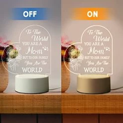 Cheapest 😉 Gifts For Mom From Daughter Son- Mom 🥳 Birthday Gifts Night Light, Mom Gifts For 🎄 Christmas 👪 Thanksgiving- Acrylic Engraved Night Light For Mo 🥰 -Lighting & Ceiling Fans Shop 51a5tpnJ5VL