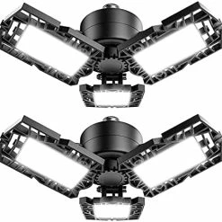 Coupon 🤩 4-Pack LED Garage Lights, 50W LED Shop Light With 3 Ultra Bright Adjustable Panels, 5000LM 6500K Deformable Ceiling Lights For Garage, Attic, Basement, E26/E27 Base 4+1 Panels (ul Listed) ⌛ -Lighting & Ceiling Fans Shop 51aSW2uHV8S. AC