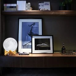 Brand new 🎉 Moon Lamp, LOGROTATE 16 Colors LED Night Light 3D Printing Moon Light With Stand & Remote/Touch Control And USB Rechargeable, Moon Light Lamps For Kids Friends Lover 🥳 Birthday Gifts (Diameter 4.8 INCH) 🔔 -Lighting & Ceiling Fans Shop 51bQNh8BA4L