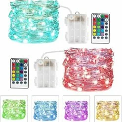 Budget 😍 Color Changing Fairy String Lights - 33 Ft 100 LED USB Silver Wire Lights With Remote And Timer, Starry Fairy Lights For Bedroom Party Craft Indoor 🎁 Christmas Decoration, 16 Colors, Adapter Included 🛒 -Lighting & Ceiling Fans Shop 51bbbg6k52L. AC