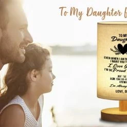Cheap 🔥 Daughter Gifts From Dad - Gifts For Daughter，Birthday Gifts For Daughter Adult，Father To Daughter Gifts Fabric Wooden Lamp Of Bedroom For 🔔 Christmas 🎂 Birthday Anniversary Wedding Graduation Gift Dear Dad 🔥 -Lighting & Ceiling Fans Shop 51bwgGjA37L
