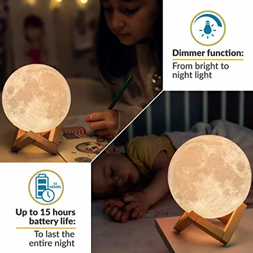 Discount ๐ฅฐ Mind-glowing Moon Lamp - 3D Kids Moon Night Light Ball With Stand, 16 Colors, Touch/Remote Control, Cool โ Christmas Gifts For 2 3 4 5 6 7 8 9 10 Year Old ๐ง Girls & Boys, Bedroom Decor For ๐ฉ Women (4.7 In.) ๐ 3 Discount ๐ฅฐ Mind-glowing Moon Lamp - 3D Kids Moon Night Light Ball With Stand, 16 Colors, Touch/Remote Control, Cool โ Christmas Gifts For 2 3 4 5 6 7 8 9 10 Year Old ๐ง Girls & Boys, Bedroom Decor For ๐ฉ Women (4.7 In.) ๐