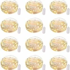 Best Sale 😀 12 Pack Led Fairy Lights Battery Operated String Lights Waterproof Silver Wire 7 Feet 20 Led Firefly Starry Moon Lights For DIY Wedding Party Bedroom Patio 🎅 Christmas (12 Pack, Warm White) 👍 -Lighting & Ceiling Fans Shop 51c1qtmNJ8L. AC