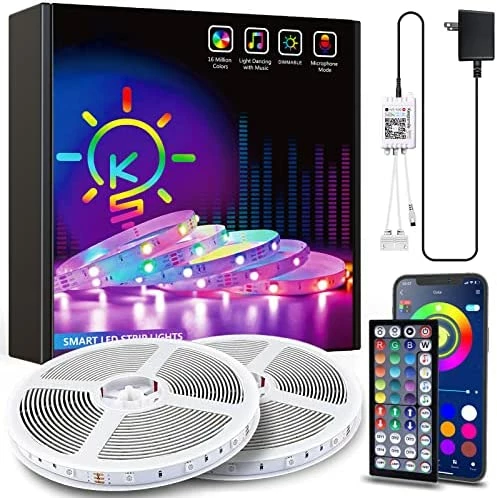 Outlet ✨ Led Strip Lights 130ft (2 Rolls Of 65ft) Smart Light Strips With App Control RGB Led Lights For Bedroom,Music Sync Color Changing Lights For Room Party ⌛ 11 Outlet ✨ Led Strip Lights 130ft (2 Rolls Of 65ft) Smart Light Strips With App Control RGB Led Lights For Bedroom,Music Sync Color Changing Lights For Room Party ⌛ - Image 10