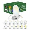 New ❤️ 12 Pack 6 Inch 5CCT Ultra-Thin LED Recessed Ceiling Light With Junction Box, 2700K-5000K Selectable, Dimmable Led Downlight，13W Eqv 120W, Led Can Lights- ETL 1 Pack 5cct 😍 -Lighting & Ceiling Fans Shop 51czUkknRdS