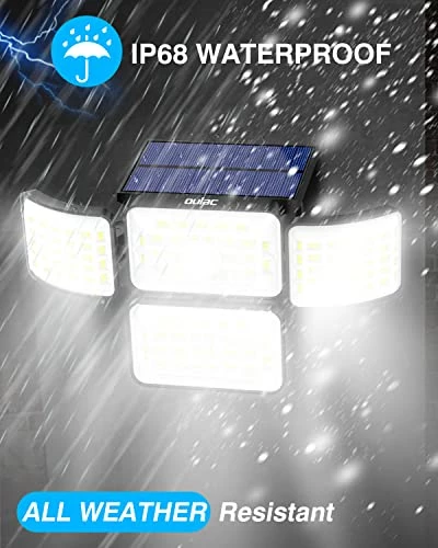 Outlet ⌛ Solar Outdoor Lights, 250 LED Motion Sensor Lights, 3 Modes IP68 Waterproof Solar Motion Lights For Yard Patio Garden Pathway Porch, 2Pack ✔️ 5 Outlet ⌛ Solar Outdoor Lights, 250 LED Motion Sensor Lights, 3 Modes IP68 Waterproof Solar Motion Lights For Yard Patio Garden Pathway Porch, 2Pack ✔️ - Image 3