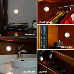 Flash Sale 👏 Ap Light Push Lights STAR-SPANGLED Mini Night Touch Light LED Puck Lights Portable Under Cabinet Lighting Battery Operated Powered DIY Stick On Lights Wireless Closet Counter Kitchen Warm White 5Pack 🥰 -Lighting & Ceiling Fans Shop 51e3D44OXqS