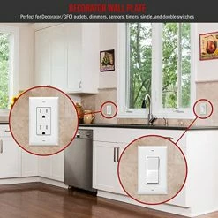 Promo 🎉 Decorator Light Switch Or Receptacle Outlet Wall Plate, Gloss Finish, Size 1-Gang 4.50" X 2.76", Unbreakable Polycarbonate Thermoplastic, UL Listed, 8831-W, White 🔔 21 Promo 🎉 Decorator Light Switch Or Receptacle Outlet Wall Plate, Gloss Finish, Size 1-Gang 4.50" X 2.76", Unbreakable Polycarbonate Thermoplastic, UL Listed, 8831-W, White 🔔 -Lighting & Ceiling Fans Shop 51e8TGgtupS